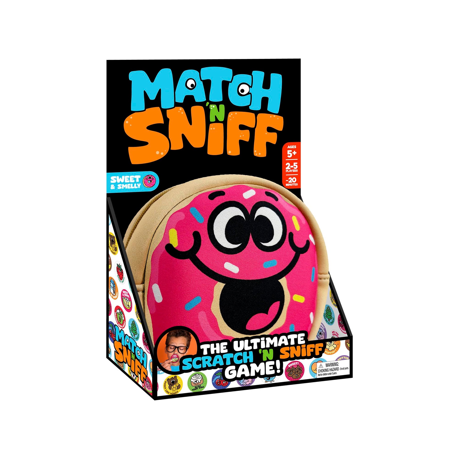 Schylling Match N Sniff Sweet & Smelly - Fun Family Matching Game for 2 to 5 Players - Smell, Sniff, Guess, Match - Ages 5 and 
