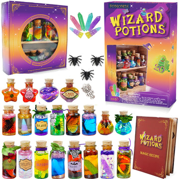 Fomomdi Diy Wizard Potions Kit For Kids, Magic Mix 20 Bottles Fairy Magic Potions, Holiday Art Craft Decoration Birthday Gift Fo