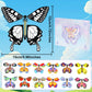Sanyiyiba 12 Pcs Flying Butterfly Toy Magic White Painting Butterflies Wind Up Butterflies Toys Painted Craft Card Set Gift For