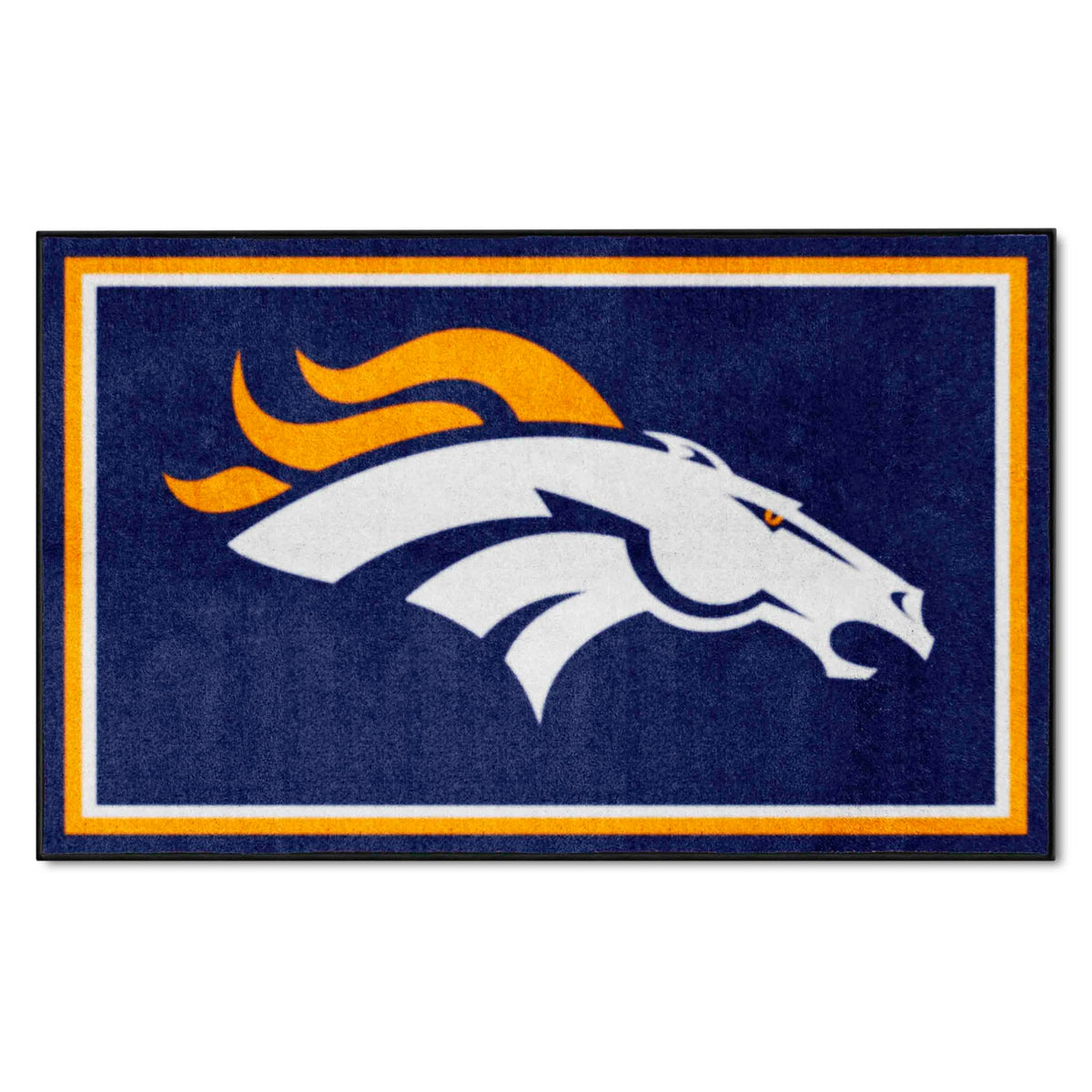 FANMATS - 6573 NFL Denver Broncos Nylon Face 4X6 Plush Rug 46x72