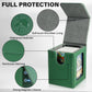 Jaffzora Deck Box For Mtg Commander, Magnetic Card Display Case, Tcg Card Storage Box, Holds 100 Double-Sleeved Cards, Green&Gra