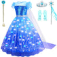 Gz-Laopaitou Light Up Princess Dresses For Girls Princess Costume Halloween Cosplay Christmas Birthday Party Dress Up