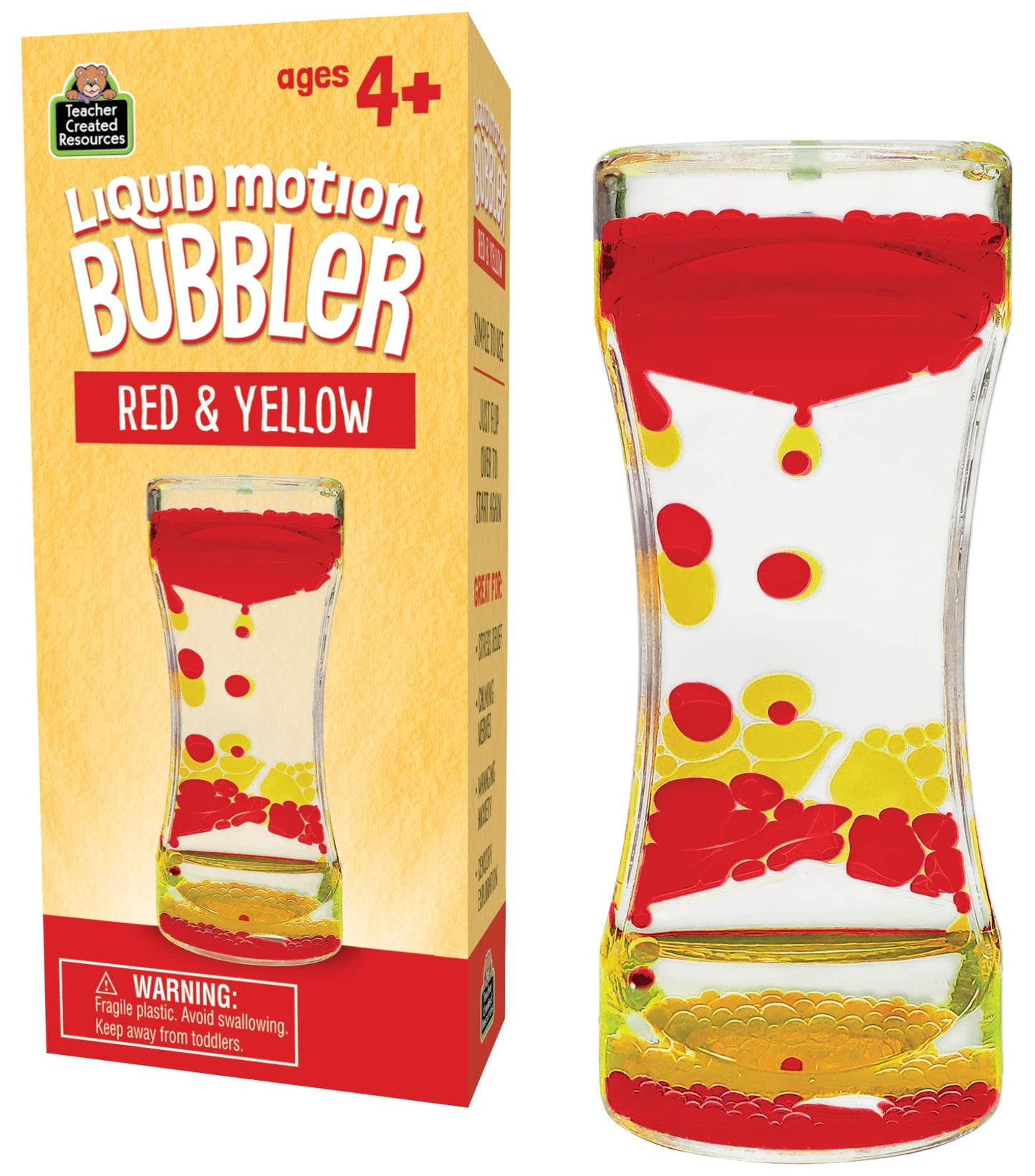 Red & Yellow Liquid Motion Bubbler