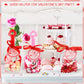 Chumia 85-Piece Valentine's Day I Dig You Shovels with Stickers, Tags, and Candy Bags for Party Favors