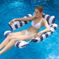Inflatable Pool Float Chair Lounge For Adults And Kids Floating,Stripe Pattern Float Hammock For Pool Party Summer Water Fun (Da