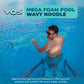 VOS Mega Foam Pool Wavy Noodle  enhanced & Big  Super Soft Pool Noodle for Swimming and Floating  Pool Floats  Lake Floats - 1 Pack (Cloud Blue  1 Pack)