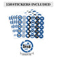 Black and Blue Grad Graduation Party Favors Stickers for Chocolate Kisses, Congrats Grad Stickers Graduation Candy Stickers,Clas