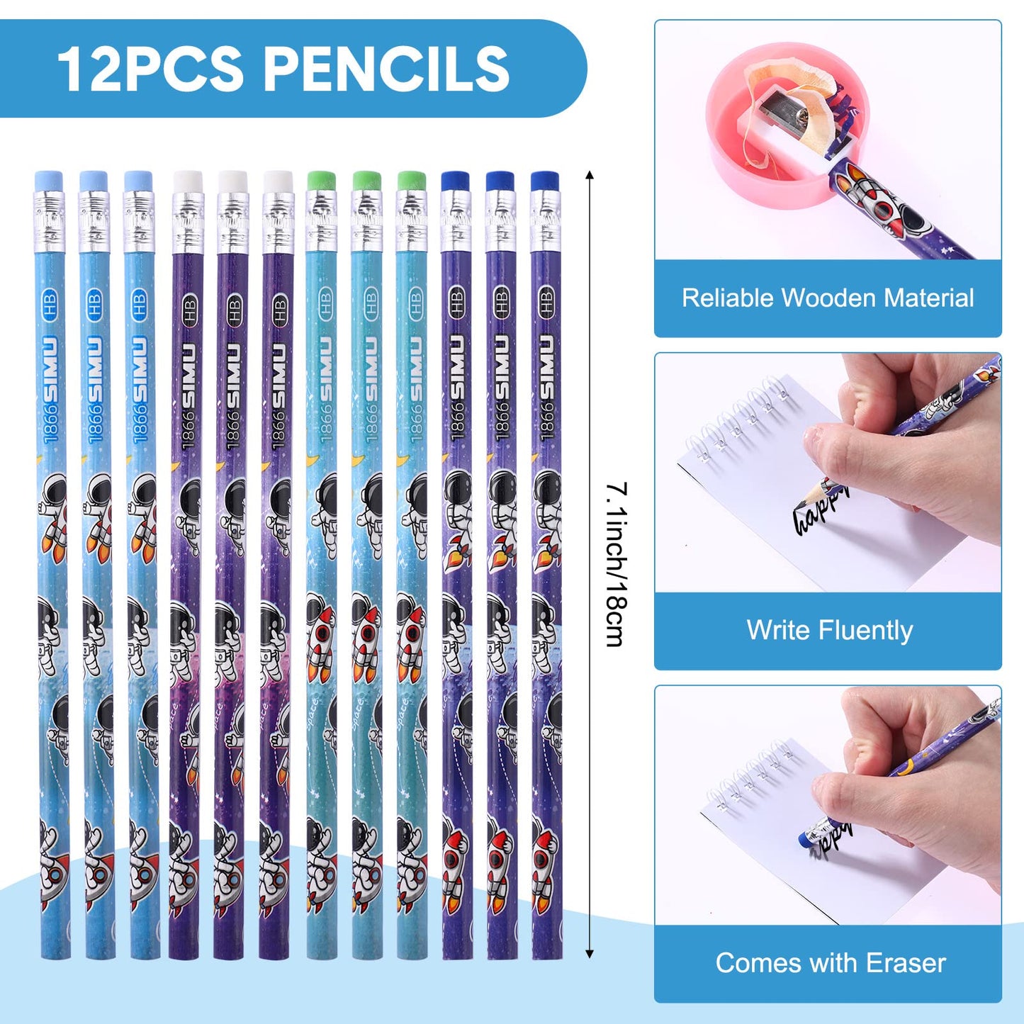 Faccito 86 Sets Space Party Favors Astronaut Party Favors Space Stationery Set Classroom Reward Gifts Prizes Notepads Pencils St