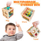 Hellowood Montessori Toys For 1+ Year Old, Wooden Sorter Cube With 8Pcs Rattling Shapes, Developmental Learning Toy Gifts For Baby Toddler Boys Girls, Gift Packaging