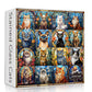 Stained Glass Puzzle Cat Puzzles For Adults 1000 Pieces, Colorful Kitty Kitten Collage Puzzles 1000 Pieces, Hard Difficult Impossible Challenging Jigsaw Puzzles For Adults