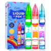 3Pcs Liquid Pens Christmas Stocking Stuffers For Kids, Liquid Motion Bubble Fun Cool Pens Autism Adhd Anxiety Stress Relief Item