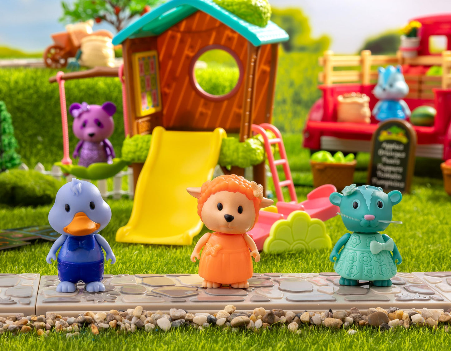 Lil Woodzeez - 11 Pcs Tree House Playset For Doll Figures - Playhouse Playset With Ladder, Swing & More Accessories - Pretend Pl