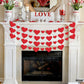 KatchOn, Red Valentines Day Garland - Pack of 40 | Felt Heart Garland for Valentines Day Decorations | Valentine Garland, Galent
