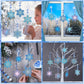 Beeveer 30 Sets Winter Snowflake Suncatchers Art Kits DIY Christmas Snowflake Suncatcher Crafts Paint Your Own Window Ornaments