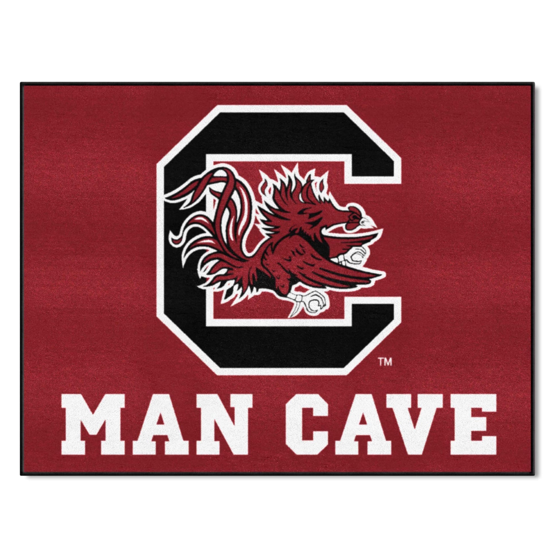 FANMATS 14693 South Carolina Gamecocks Man Cave All-Star Rug - 34 in. x 42.5 in.