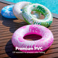 Sloosh 4 Pack Pool Floats, Pool Tube For Kids Swim Rings Inflatable Tubes, Tropical Leaves Floatie Ring Water Toys For Swimming,