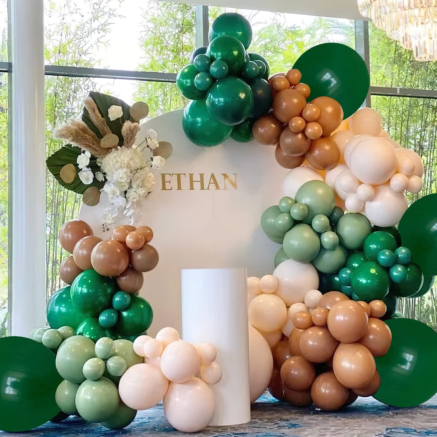 18 Inch Dark Green Balloons, 20 Pcs Big Forest Green Thicker Latex Balloons For Wedding Birthday Baby Shower Party Decorations