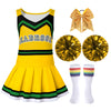 ZapLute Cheerleader Costume for Girls  Cheerleader Outfit for Halloween  Birthday Gifts  School Events  Cheerleading Practice  7-8 Years