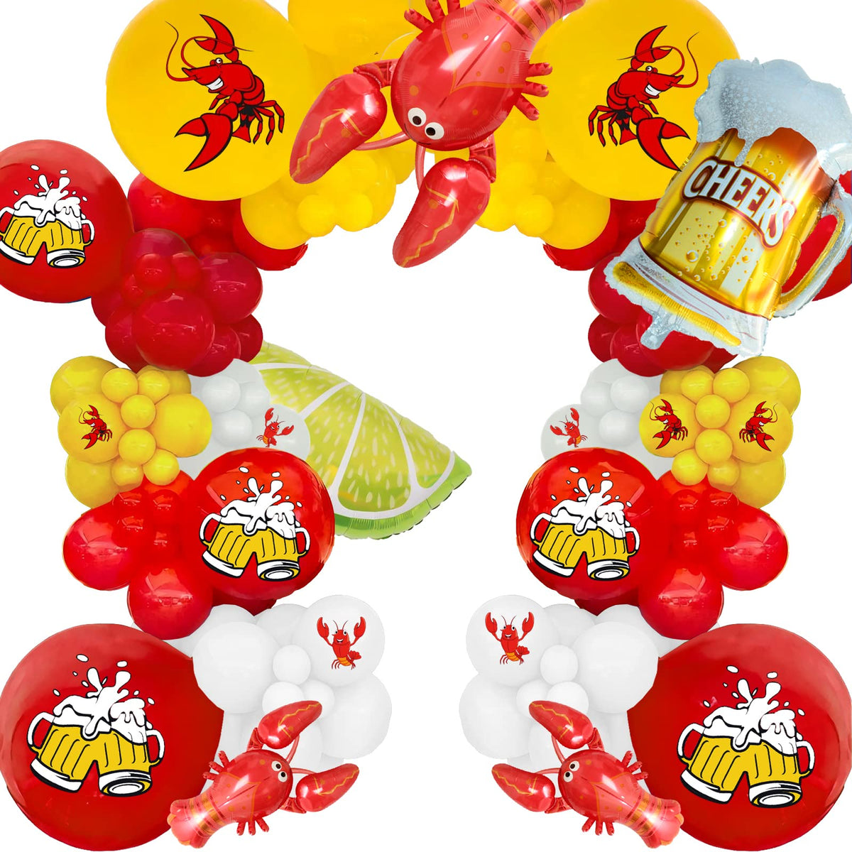 Holiday Balloons Garland Arch Holiday Decorations Holiday Backdrop Africa Party Supplies for Holiday Party Decorations (RED)
