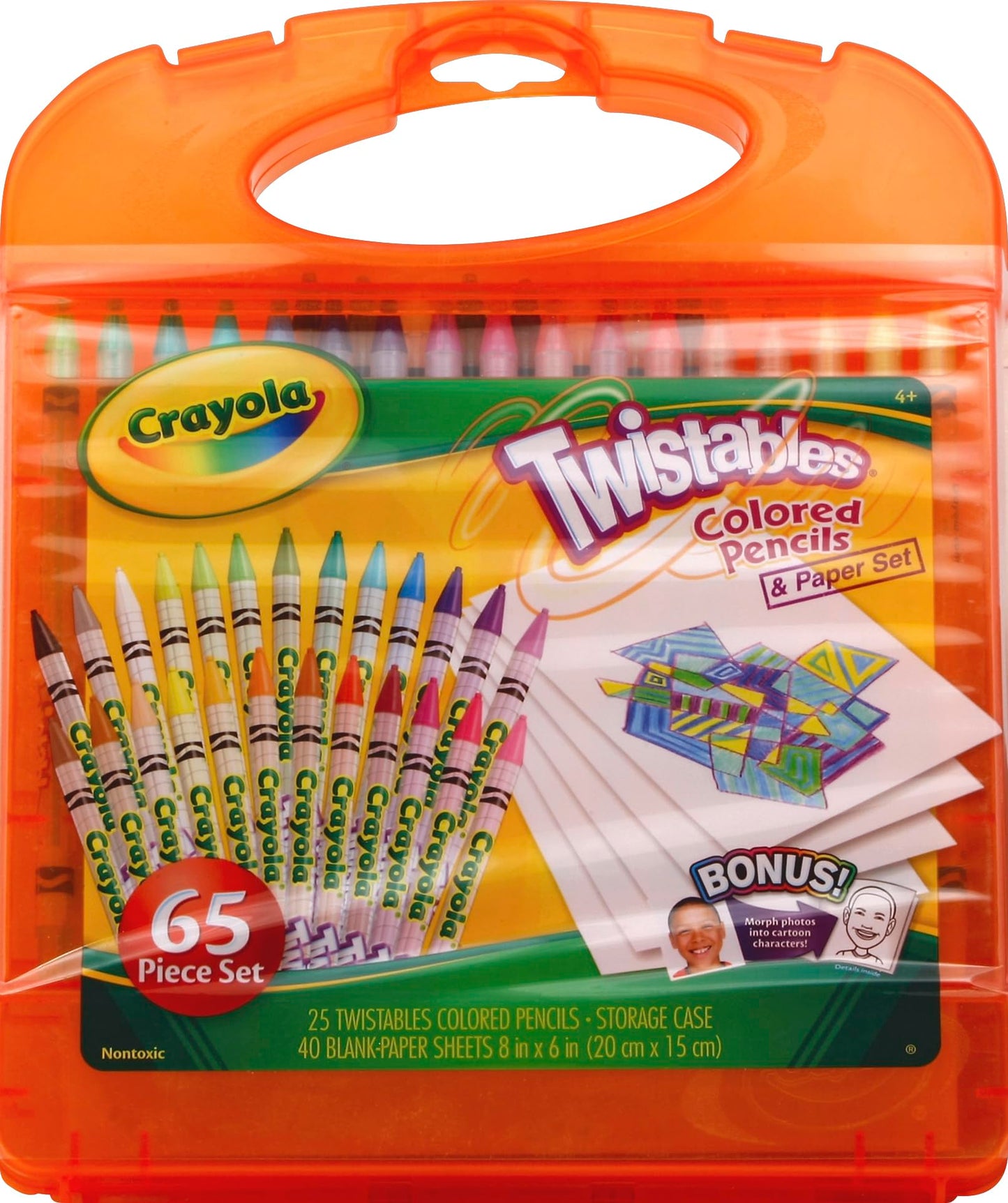 Crayola Twistables Colored Pencils Set (65ct), Kids Drawing Kit, Portable Art Case, Gifts for Kids Ages 4+