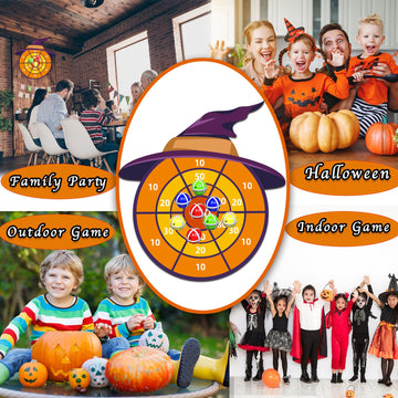 30” Large Halloween Party Favors Decorations Witch Hat,Halloween Toys Kids Dart Board Game,Halloween Party Supplies Indoor Outdoor Decor,Halloween Games For Kids Gifts For Boys Girls