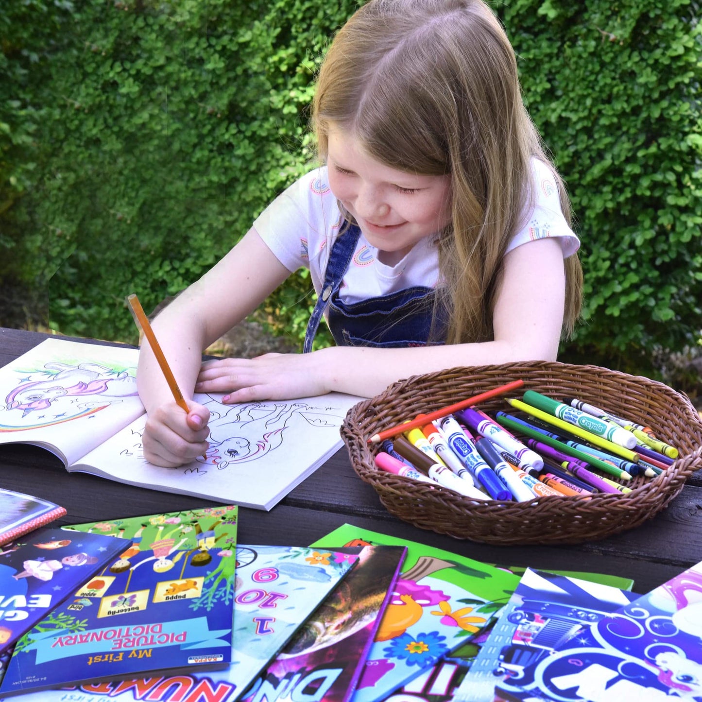 Kappa Coloring and Activity Books for Girls and Boys Numbers and Picture Dictionary Girl Power Mermaid Dinosaurs Trucks 8.5   x1