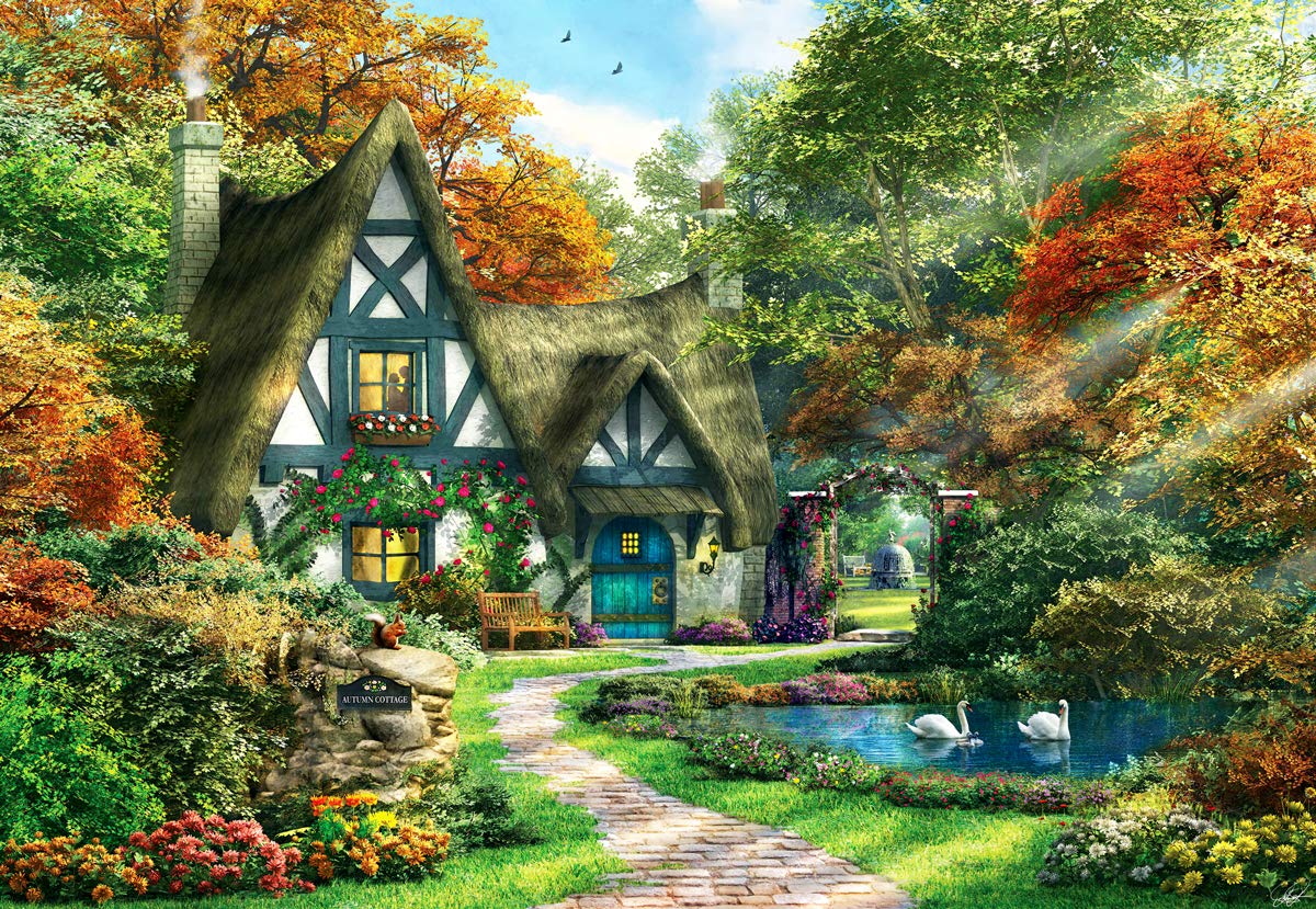 Anatolian 2000 Piece Jigsaw Puzzle - The Autumn Cottage, Model 3936, Multicolor, Cardboard