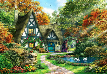 Anatolian 2000 Piece Jigsaw Puzzle - The Autumn Cottage, Model 3936, Multicolor, Cardboard