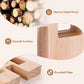 Woodtoe Wooden Building Blocks Set For Kids, 24 Pcs Rainbow Gem Cubes Stacking Blocks - 2 Wood House, Montessori Stacking Toy Fo