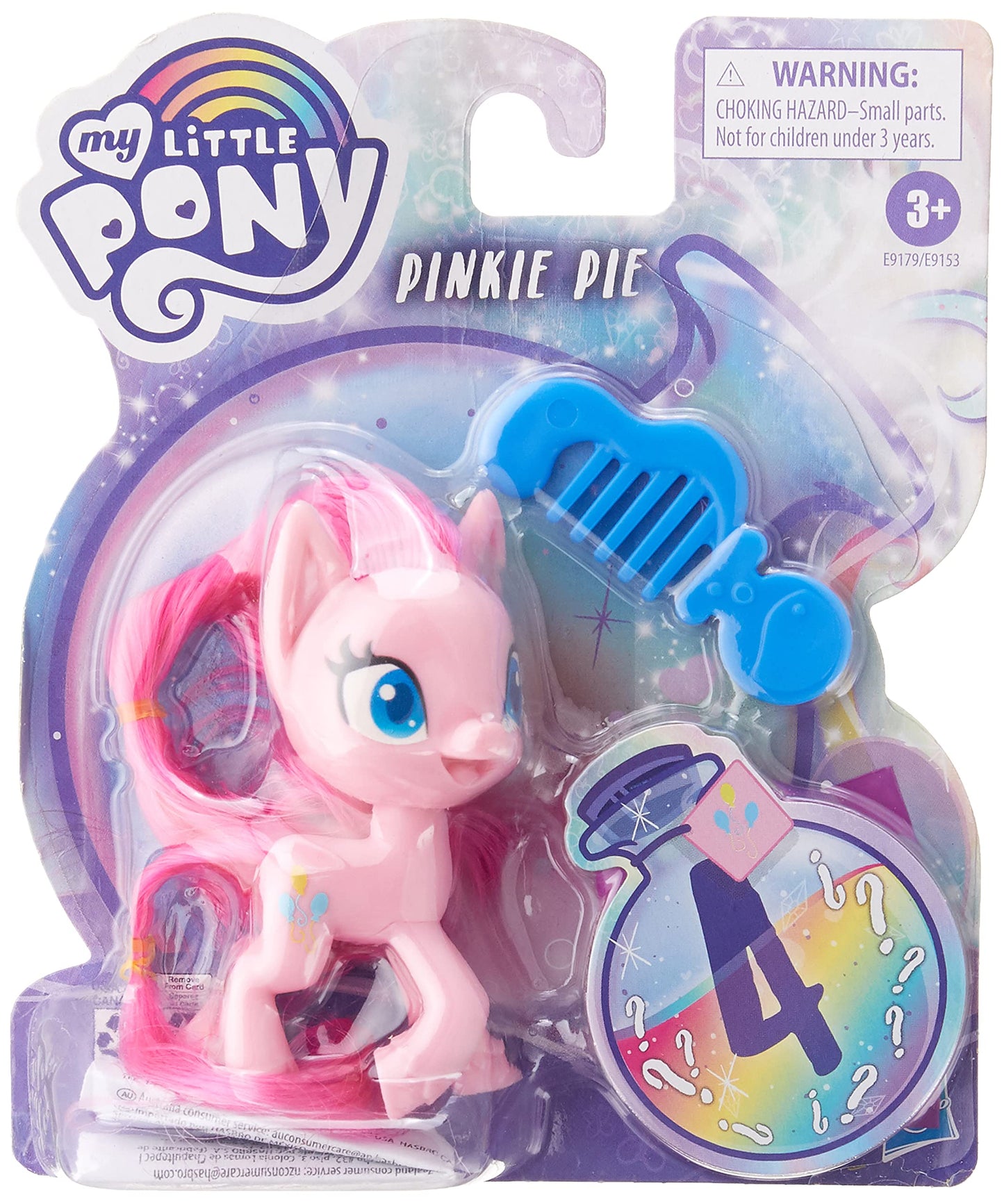My Little Pony Pinkie Pie Potion Pony Figure - 3-Inch Pink Pony Toy With Brushable Hair, Comb, And 4 Surprise Accessories