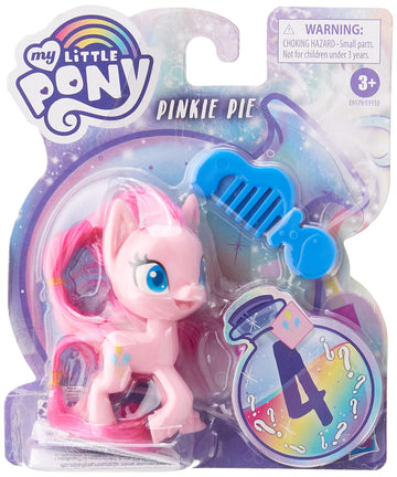 My Little Pony Pinkie Pie Potion Pony Figure - 3-Inch Pink Pony Toy With Brushable Hair, Comb, And 4 Surprise Accessories