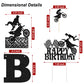 Zonon 20 Pieces Dirt Bike Birthday Decoration Dirt Bike Party Supplies Banner Cake Cupcake Topper For Motocross Themed Birthday Party Man Or Boy Riding Room Wall Decoration (Classic Style)
