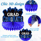 Yisong 10 Pcs Graduation Party Decorations Class of 2025 Congrats Grad Honeycomb Centerpieces Congratulate Graduation Table Topp