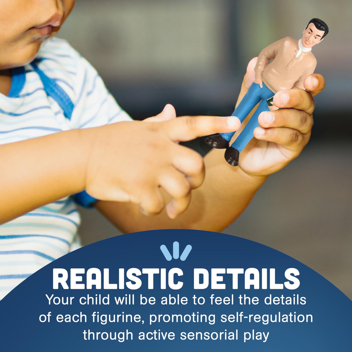 Creative Minds Marvel Education Hispanic Family Toy Figure Set for Kids Ages 3+, Set of 8 Inclusive and Diverse Dollhouse Toy Fi