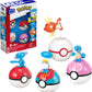 Mega Pok  Mon Action Figure Building Toys Set, Water-Type Trainer Team With 79 Pieces, 2 Inches Tall, For Kids