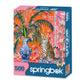 Springbok 500 Piece Jigsaw Puzzle - Cheetah and Ginger Jar, Cardboard, 20"x20", Model 33-02559, Unique Cut Pieces, Made in USA