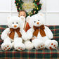 Morismos Giant Big Teddy Bear 4 Feet 47 Inch Life Size White Plush Bear With Big Bow And Footprints, Soft And Cute Teddy Bear To
