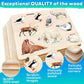Quokka Toddler Puzzles Ages 2-4 In A Bag – 6 Montessori Wooden Puzzles For Toddlers 3-5 Year Old – Preschool Wood Game For Boys And Girls 4-6 – Gift For Learning Realistic Animals Fruits Vehicles