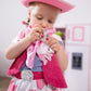 Melissa & Doug Cowgirl Role Play Costume Set (5Pcs) - Skirt, Hat, Vest, Badge, Scarf Pink, Child 3-6