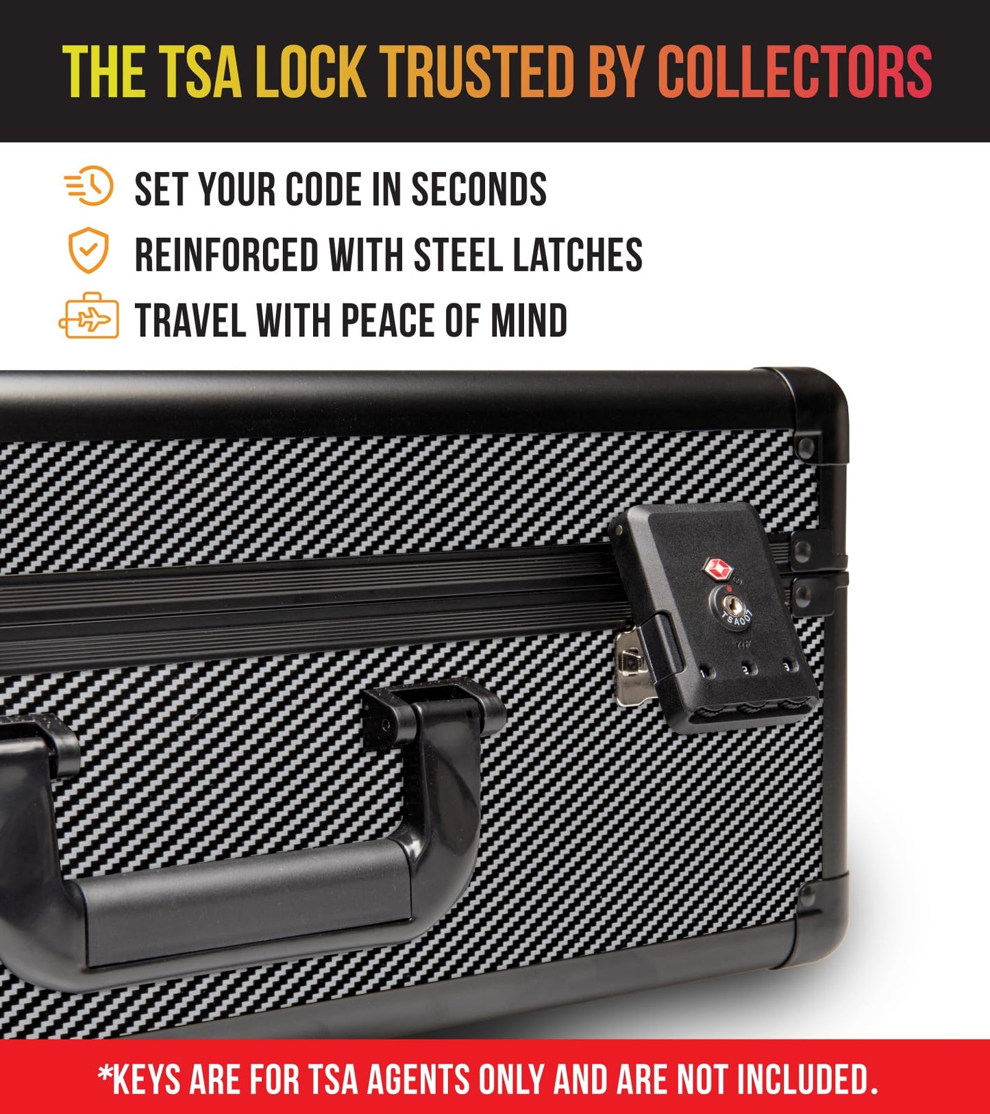 SLAB protective covering FUSION 4 Row Graded Card Storage Box PSA Card Slab Case For Graded cards Hold 160+ Slab Graded Card Case PSA Slab Box Graded Card Storage Sports Baseball Card Collector Gifts (CARBON FIBER)