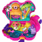 Polly Pocket Travel Toy, Flamingo Party Playset with 2 Micro Dolls & 26 Surprise Accessories, Animal Toy Compact