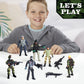 8-Pack Military Toy Soldiers Action Figures Playset  US Army Men and SWAT Team with Military  Accessories for Kids Boys Girls