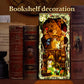 THRIVINGIVAN Book Nook Kit for mature-themed Miniature Model Build Dollhouse Kit 3D Wooden Puzzle with Sensor Led Light for Bookshelf Bookend Insert Decor mature-themeds Teen Crafts(Spirit)