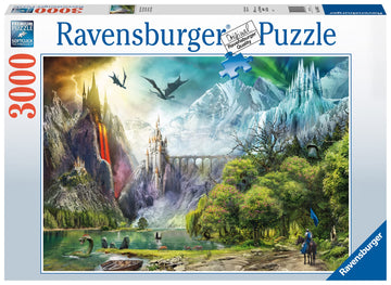 Ravensburger Reign of Dragons 3000-Piece Jigsaw Puzzle | Intricate Dragon-Themed Design | enhanced Craftsmanship | Family-Friendly Fun | Ideal for Advanced Puzzlers