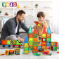 FNJO Magnetic Car Set, Compatible with Magnetic Tiles, 2 Car Trucks