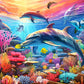500 Piece Jigsaw Puzzle For Adults -Dolphin Jigsaw Puzzles 500 Pieces Puzzles For Adults-The Underwater World Finished Size 19.3' X 13.7'