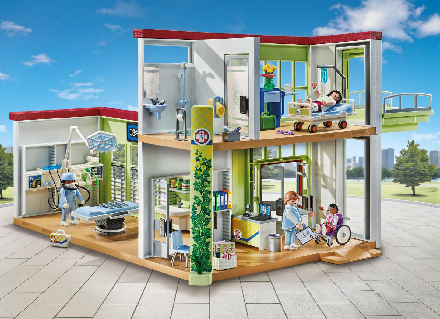 Playmobil Action Heroes 71615 New Hospital With Medical Equipment Made From More Than 80% Recycled And Bio-Based Materials, Deta