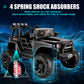 Hikole 24V Ride On Car Trucks With Remote Control, 2 Seater Power Car Wheels Vehiclel W/3 Speeds, Music, Spring Suspension, Kids Electric Car Ride On Toys For Boys Girls 3-8(Black)