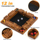Crobyi Shut The Box Game Wooden For 1-4 Players,Educational & Fun Wooden Board Game With 10 Dice And Shut-The-Box Instructions F