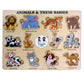 Enjunior Box  Animal Wooden Puzzle Without Knobs Educational And Learning Toy For Kids